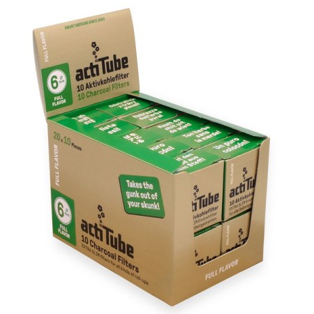 Filtros Acti Tube Extra Slim 6 mm. 10 ud.