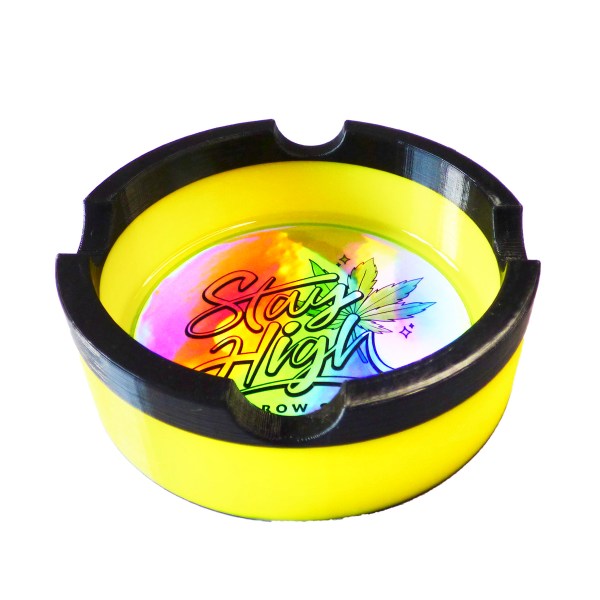 Cenicero Stay High Amarillo Y Negro