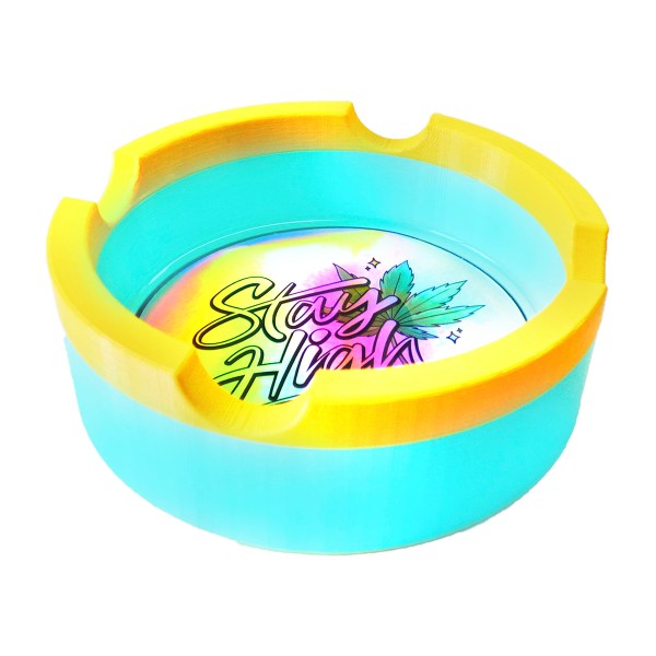 Cenicero Stay High Azul Y Naranja Claro