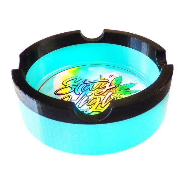 Cenicero Stay High Azul Y Negro