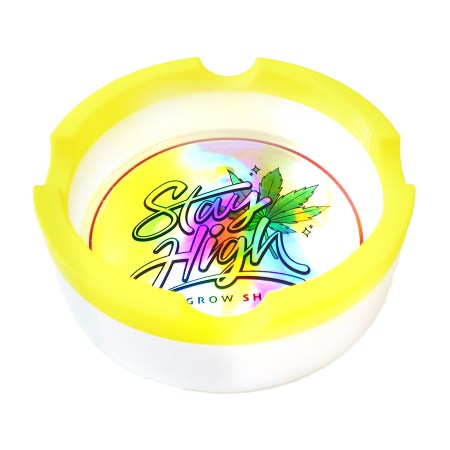 Cenicero Stay High Blanco Y Amarillo