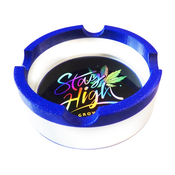Cenicero Stay High Blanco Y Azul