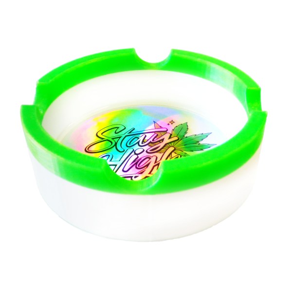 Cenicero Stay High Blanco Y Verde