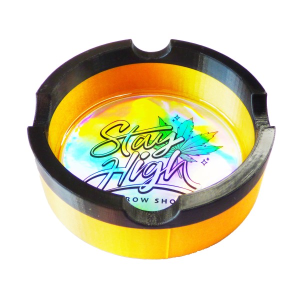 Cenicero Stay High Dorado Y Negro