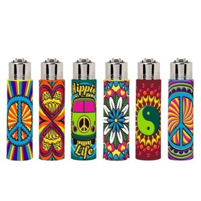 Mechero Clipper Con Funda De Goma Hippie